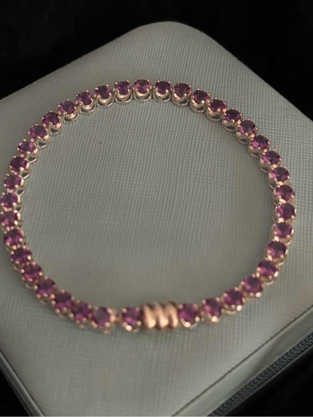 Women’s Sterling Silver Lab Amethyst Tennis Bracelet
